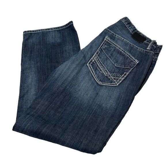 BKE Y2K Jeans Mens 36 R Derek Straight Leg Blue Denim Medium Wash Jeans 36 X 31 - Picture 16 of 16